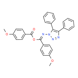 4-Methoxybenzoic acid N-(4,5-diphenyl-1H-1,2,3-triazol-1-yl)-4-methoxybenzenecarbimidic anhydride结构式