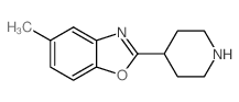5-甲基-2-哌啶-4-基-1,3-苯并恶唑结构式