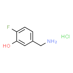 5-(氨基甲基)-2-氟苯酚盐酸盐结构式