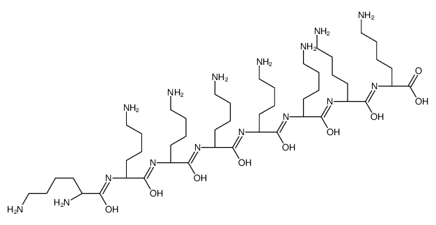 (2S)-6-amino-2-[[(2S)-6-amino-2-[[(2S)-6-amino-2-[[(2S)-6-amino-2-[[(2S)-6-amino-2-[[(2S)-6-amino-2-[[(2S)-6-amino-2-[[(2S)-2,6-diaminohexanoyl]amino]hexanoyl]amino]hexanoyl]amino]hexanoyl]amino]hexanoyl]amino]hexanoyl]amino]hexanoyl]amino]hexanoic acid结构式