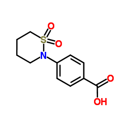 4-(1,1-二氧化-1,2-噻嗪烷-2-基)苯甲酸结构式