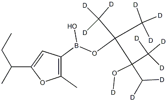 [2-Methyl-5-(sec-butyl)-d12]-furan-3-boronic acid pinacol ester Structure