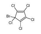 5-bromo-1,2,3,4,5-pentachlorocyclopenta-1,3-diene Structure