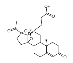 4,4-[(3,20-dioxopregn-4-ene-14,17-diyl)dioxy]butyric acid structure