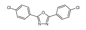 2,5-双(4-氯苯基)-1,3,4-噁二唑结构式
