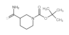 3-氨基硫基氧代甲基-1-哌啶羧酸-1,1-二甲基乙酯结构式