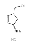 (1R,4S)-4-Aminocyclopentene-1-methanol hydrochloride structure