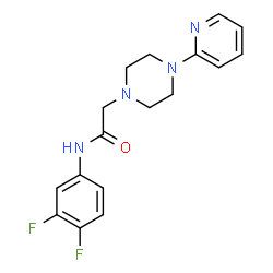 N-(3,4-difluorophenyl)-2-(4-(pyridin-2-yl)piperazin-1-yl)acetamide Structure