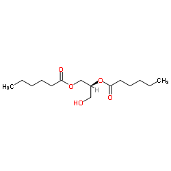 (2S)-3-Hydroxy-1,2-propanediyl dihexanoate Structure