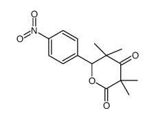 3,3,5,5-tetramethyl-6-(4-nitrophenyl)oxane-2,4-dione Structure