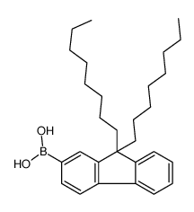(9,9-Dioctyl-9H-fluoren-2-yl)boronic acid Structure