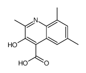 3-hydroxy-2,6,8-trimethylquinoline-4-carboxylic acid结构式