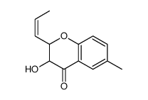 3-hydroxy-6-methyl-2-[(E)-prop-1-enyl]-2,3-dihydrochromen-4-one结构式