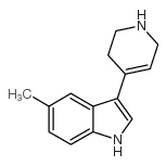 5-甲基-3-(1,2,3,6-四氢-吡啶-4-基)-1H-吲哚结构式