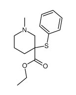 ethyl 1-methyl-3-(phenylsulfanyl)piperidine-3-carboxylate Structure