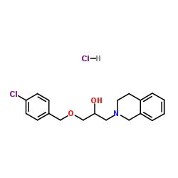 1-[(4-Chlorobenzyl)oxy]-3-(3,4-dihydro-2(1H)-isoquinolinyl)-2-propanol hydrochloride (1:1) Structure