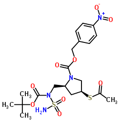 4-NITROBENZYL (2S,4S)-4-ACETYLTHIO-2-((N-SULFAMOYL-N-(TERT-BUTOXYCARBONYL)AMINO)METHYL)PYRROLIDINE-1-CARBOXYLATE picture