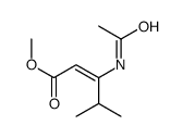 methyl 3-acetamido-4-methylpent-2-enoate Structure