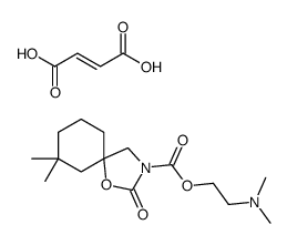 (E)-but-2-enedioic acid,2-(dimethylamino)ethyl 7,7-dimethyl-2-oxo-1-oxa-3-azaspiro[4.5]decane-3-carboxylate Structure
