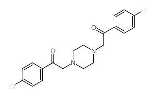 Ethanone,2,2'-(1,4-piperazinediyl)bis[1-(4-chlorophenyl)- Structure