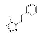 1-methyl-5-benzylthio-1H-tetrazole structure