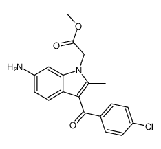 [6-amino-3-(4-chloro-benzoyl)-2-methyl-indol-1-yl]-acetic acid methyl ester结构式
