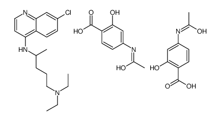 4-acetamido-2-hydroxybenzoic acid,4-N-(7-chloroquinolin-4-yl)-1-N,1-N-diethylpentane-1,4-diamine Structure