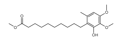 10-(2-Hydroxy-3,4-dimethoxy-6-methylphenyl)decanoic acid methyl ester结构式