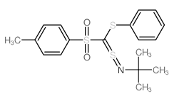 tert-butylimino-[(4-methylphenyl)sulfonyl-phenylsulfanylmethylidene]-λ4-sulfane结构式