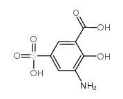 3-氨基-5-磺基水杨酸结构式