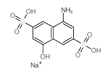 4-amino-8-hydroxy-naphthalene-2,6-disulfonic acid Structure