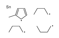 tributyl-(1-methylcyclopenta-2,4-dien-1-yl)stannane结构式