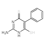 4(3H)-Pyrimidinethione, 2-amino-6-mercapto-5-phenyl- Structure
