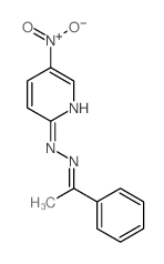 5-nitro-N-(1-phenylethylideneamino)pyridin-2-amine结构式
