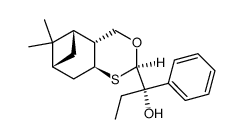 (1S,2R,5R,7S,9R)-5-[(1'S)-1'-hydroxy-1'-phenylpropyl]-10,10-dimethyl-4-oxa-6-thiatricyclo[7.1.1.02,7]undecane结构式