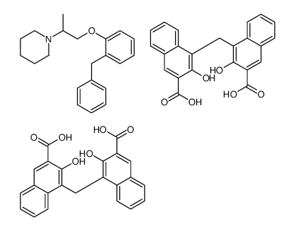1-[2-(2-benzylphenoxy)-1-methyl-ethyl]piperidine; 4-[(3-carboxy-2-hydroxy-1-naphthyl)methyl]-3-hydroxy-naphthalene-2-carboxylic acid结构式