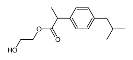 2-hydroxyethyl 2-(4-isobutylphenyl)propanoate结构式