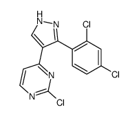 2-chloro-4-[5-(2,4-dichlorophenyl)-1H-pyrazol-4-yl]pyrimidine Structure