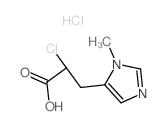 1H-Imidazole-5-propanoicacid, a-chloro-1-methyl-,monohydrochloride, (S)- (9CI) Structure