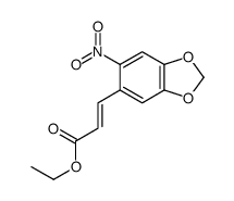 ethyl 3-(6-nitro-1,3-benzodioxol-5-yl)prop-2-enoate结构式
