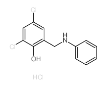 Phenol,2,4-dichloro-6-[(phenylamino)methyl]-, hydrochloride (1:1)结构式