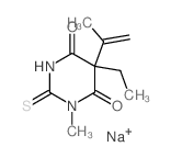 Barbituric acid, 5-ethyl-5-isopropenyl-1-methyl-2-thio-, sodium salt Structure