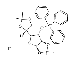 (1,2;5,6-Di-O-isopropyliden-α-D-glucofuranos-3-yloxy)phosphonium-iodid结构式