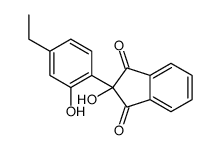 1H-Indene-1,3(2H)-dione, 2-(4-ethyl-2-hydroxyphenyl)-2-hydroxy-结构式