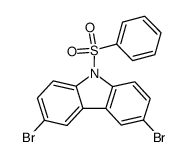 9-benzenesulfonyl-3,6-dibromo-9H-carbazole Structure