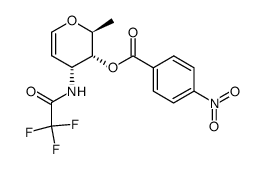 2,3,6-tridesoxy-4-O-p-nitrobenzoyl-3-(trifluoroacetamido)-L-ribo-hex-1-enitol Structure