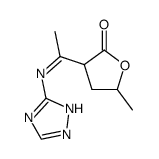 (Z)-3-(1-((1H-1,2,4-triazol-5-yl)imino)ethyl)-5-methyldihydrofuran-2(3H)-one结构式