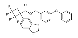3'-phenoxybenzyl 1-(3,4-methylenedioxyphenyl)-2,2,3,3-tetrafluorocyclobutanecarboxylate Structure