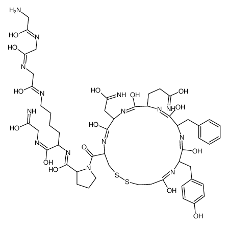 1-deamino-triglycyl-8-lysine-vasopressin Structure