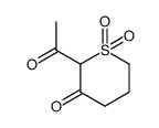 2-acetyl-5,6-dihydro-4H-thiapyran-3(2H)-one 1,1-dioxide Structure